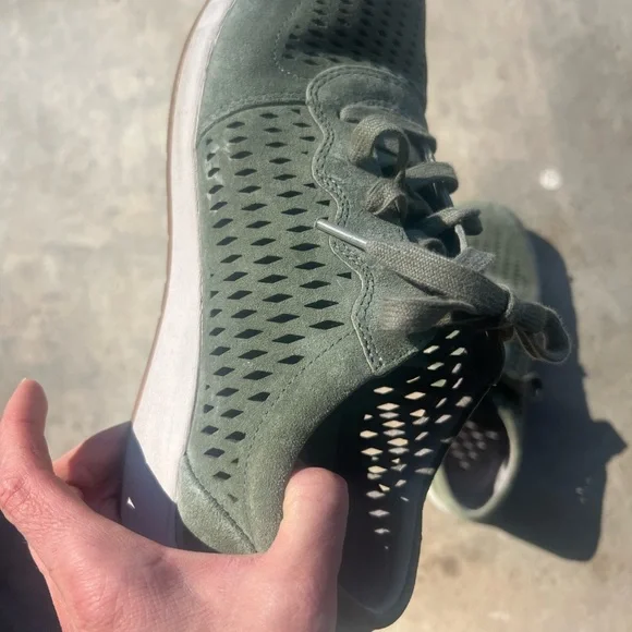 Dansko - Catie Olive Suede Sneakers - Picture 2 of 7